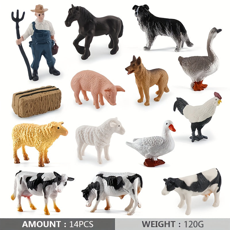 Fantarea Farm Animals Set for Kids - Realistic Figures - Ages 3-8
