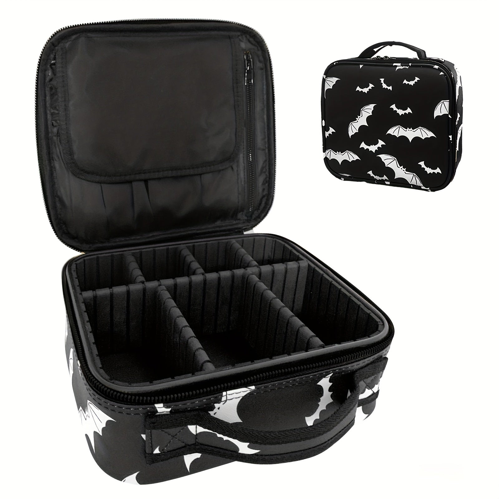 Bat Pattern Makeup Organizer Bag for Women