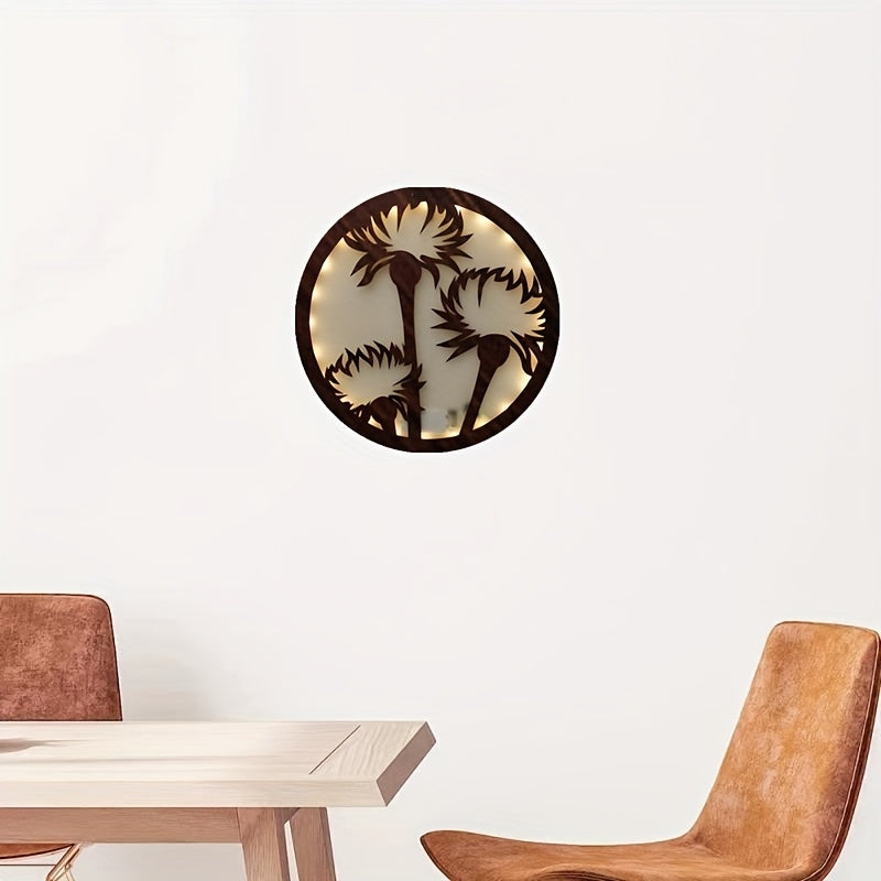 Retro Wooden Wall Decoration LED Light