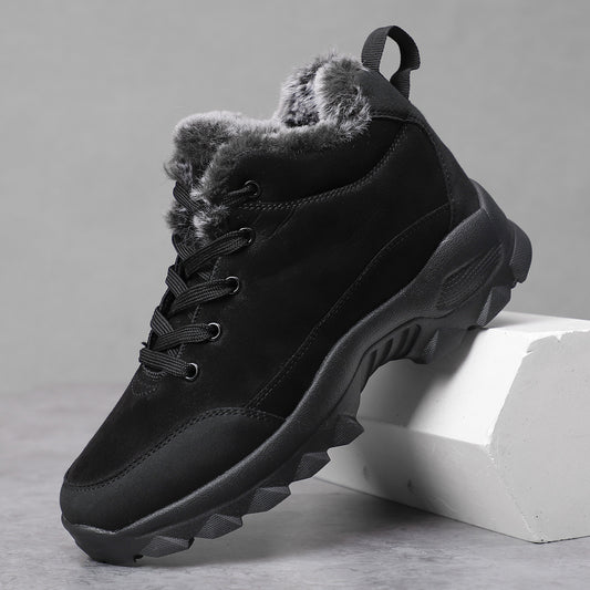 Men's Warm Fleece Anti-skid Snow Boots Outdoor Hiking Shoes