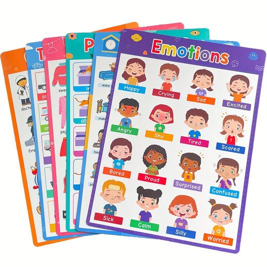 19pcs Educational Learning Charts Set for Classroom Decorations & Teaching Aids