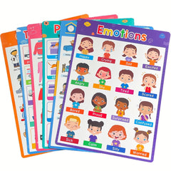19pcs Educational Learning Charts Set for Classroom Decorations & Teaching Aids