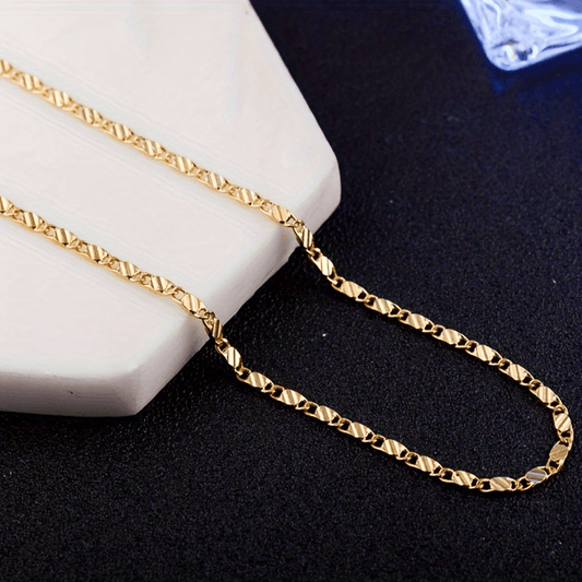 Chunky Slice Chain Plated Necklace Single Chain 40 64 76 2 Cm