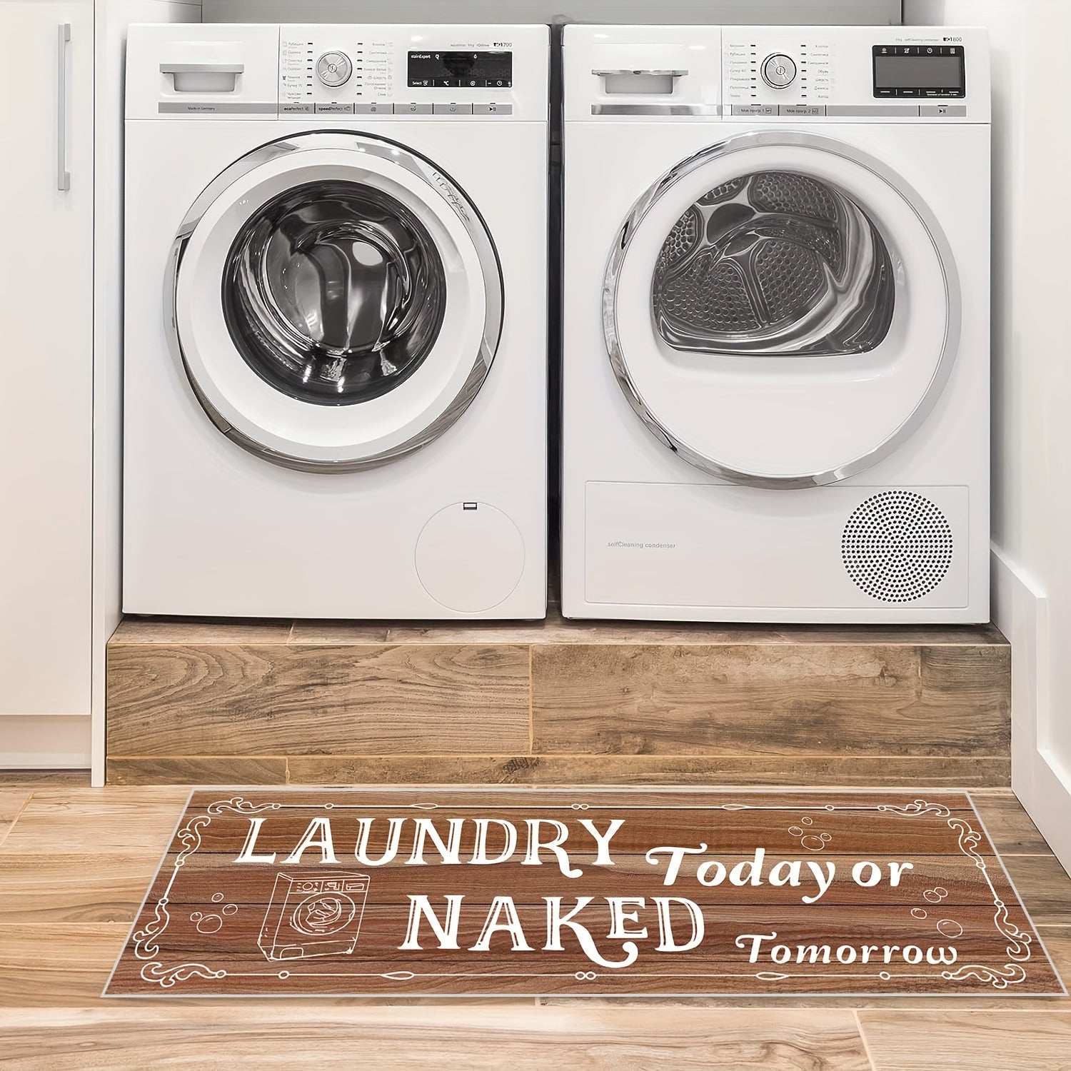 Farmhouse Laundry Runner Rug Anti Slip Kitchen Mat