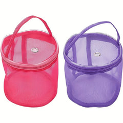2pcs Wool Storage Bag DIY Hand Knitting Crochet Thread Mesh Bra Storage Bag