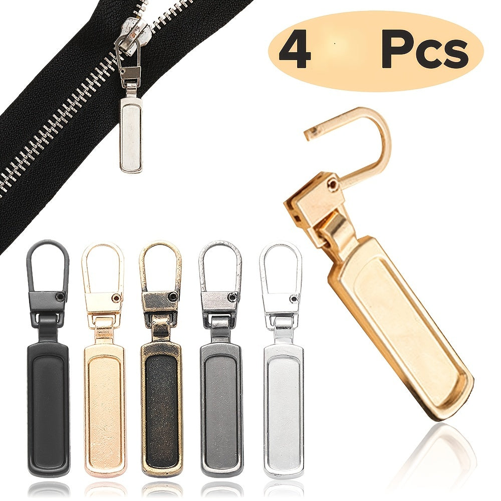 4pcs Detachable Zipper Pull Replacement For Jeans & Backpack