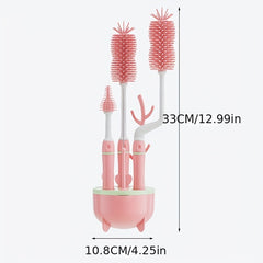360&deg; Portable Baby Bottle Cleaning Brush Set