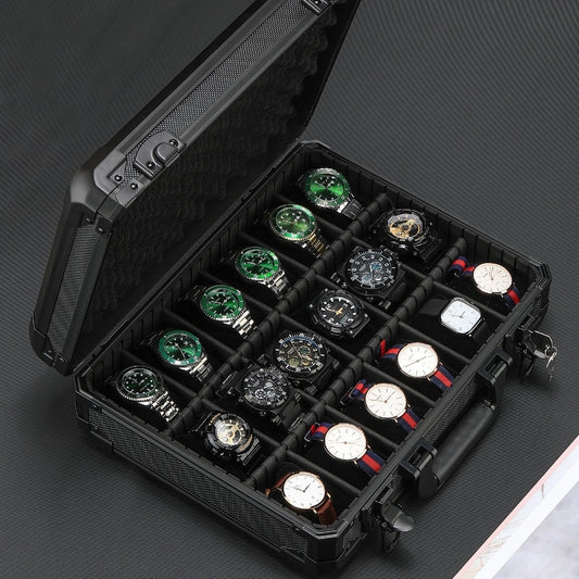 Aluminum Alloy Watch Storage Box with Lock