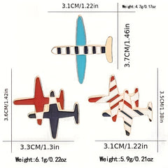 Aircraft Metal Brooch Small Badges for Men and Women
