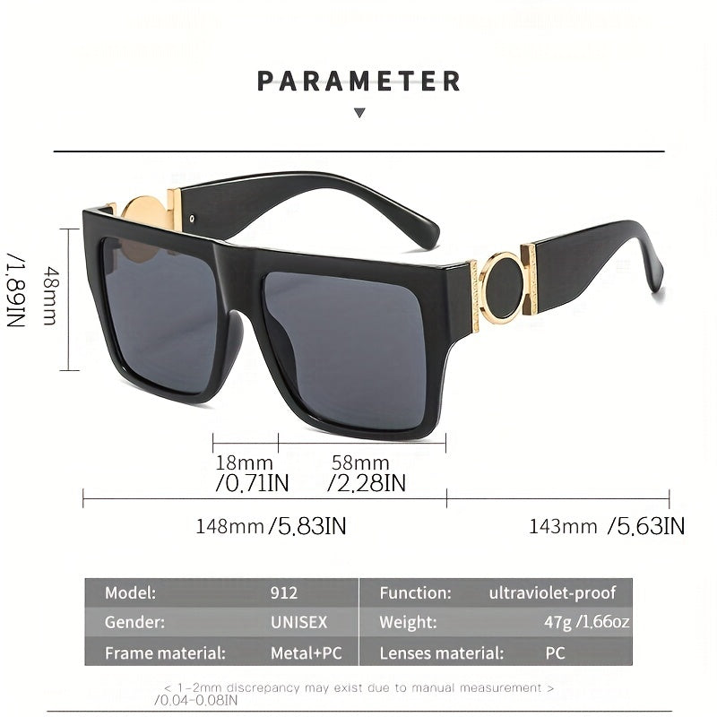 Flat Top Sunglasses for Women Men UV400