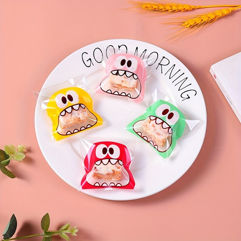 50PCS Monster Cookie Candy Bags - Perfect for Biscuits, Snacks & Christmas Decor