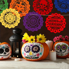 Mexican Flag Pinata Theme Carnival Party Banner Of The Dead Decor