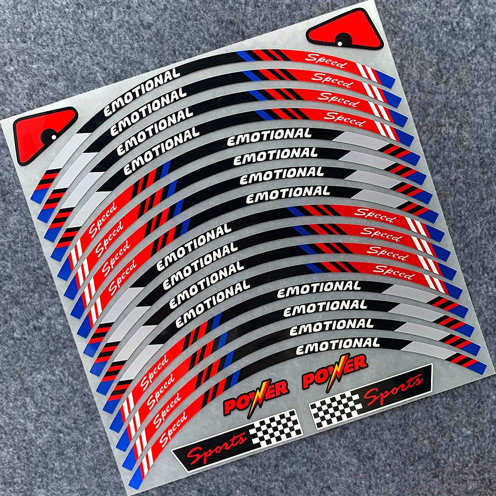 Motorcycle Wheel Hub Sticker Reflective Waterproof Creative Decal