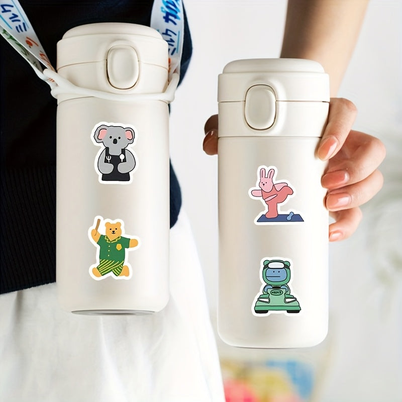 100pcs Bear Cartoon Stickers for Diaries Laptops Water Bottles