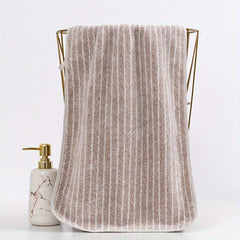 1pc Striped Pattern Hand Towel Coral Fleece Soft Absorbent Towel