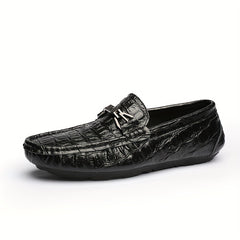 Women's Metal Buckle Flat Loafers Soft Sole Slip On Shoes