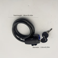 Universal Anti Theft Lock & 2 Keys with Steel Rope Cable