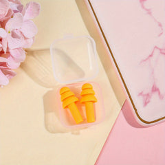 Silicone Swimming Earplugs 3-Layer Waterproof Noise Reducing Device