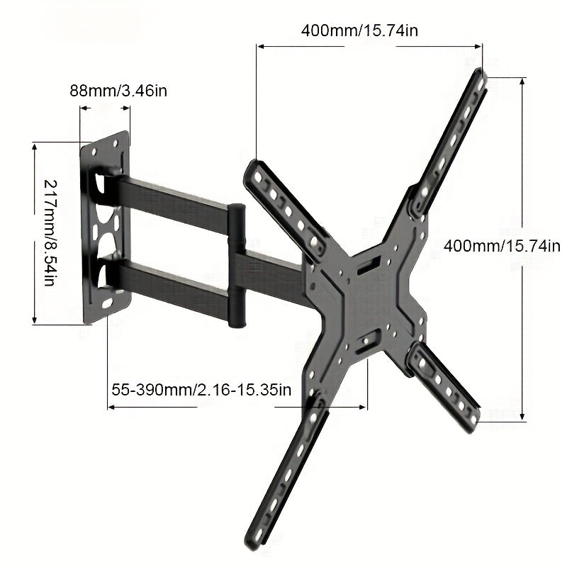 Adjustable TV Wall Mount Bracket for 66-152.4 cm TVs