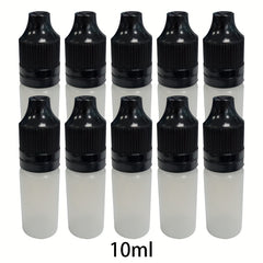 10pcs Plastic PE Dropper Bottles With Tamper Childproof Cap 10-120ML