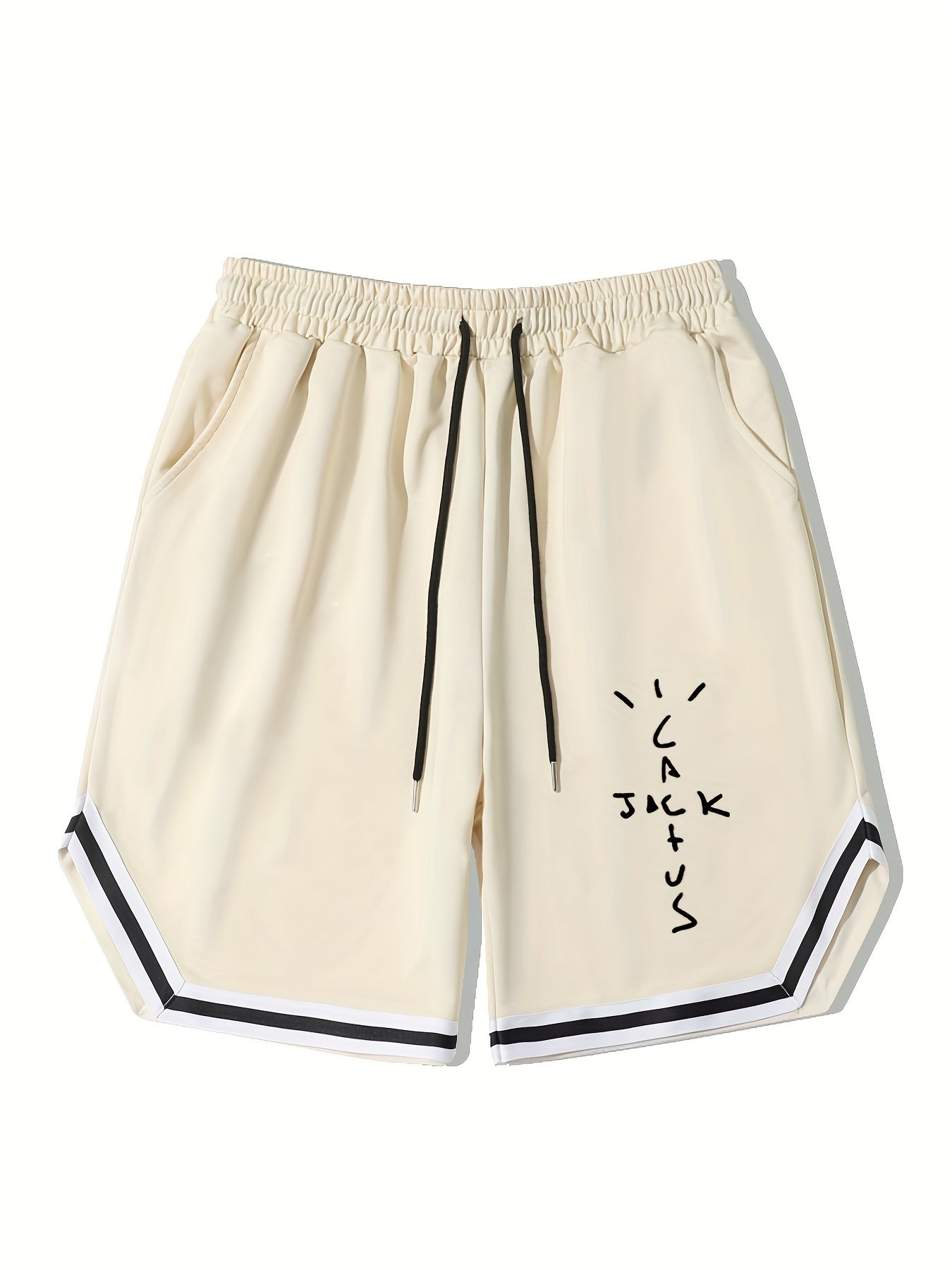 Men's Bottom Stripe Comfy Shorts Drawstring Waist