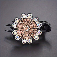 Vintage Rhinestone Butterfly Hair Claw Clip