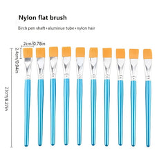 Nylon Brushes for Acrylic Painting Wooden Handle Smooth Application