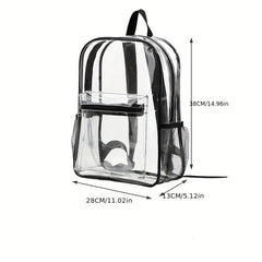 MezyTicky Kids Clear Backpack with Front Pocket & Straps