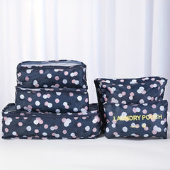 6pcs Portable Storage Bags Waterproof Clothes Organizer & Cosmetic Toiletry Bags