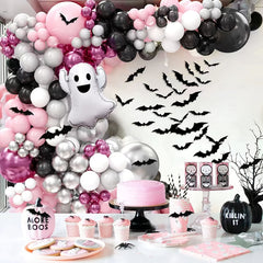 Halloween Balloon Garland Arch Kit with Skull Balloons