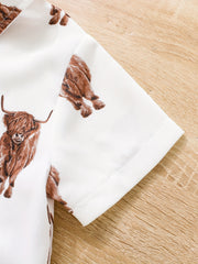 Baby Boys Cartoon Short Sleeve Shirt & Shorts Set