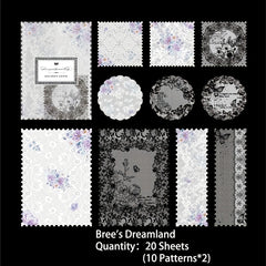 20 Sheets Vintage Lace Series Scrapbook Paper