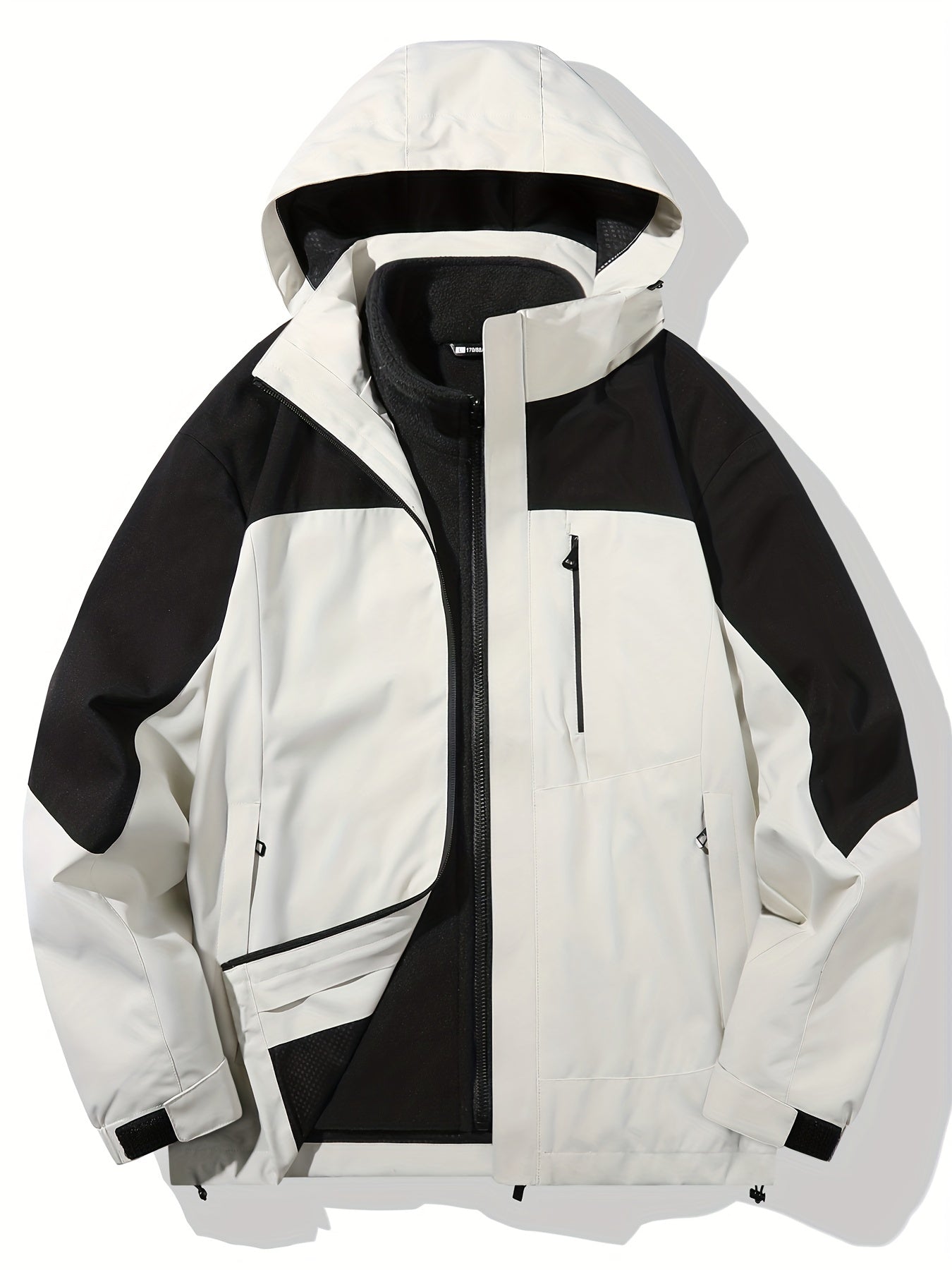 Men's Military Style Hooded Jacket Windproof Zip Up Coats