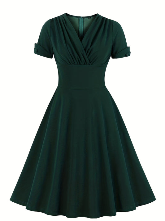  Women's A-line Retro Dress