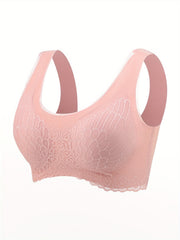 Full Coverage Wireless Lace Bra