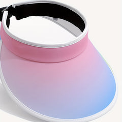 Pink Gradient Visor Hat UV Protection Sun Hats Wide Brim
