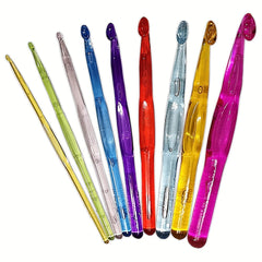 9pcs Crochet Hooks Knitting Tool Sweater Needle Plastic Crochet