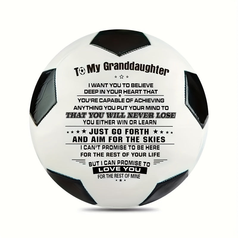 Soccer Ball Football To My Grandson Size 5 - Anniversary Birthday