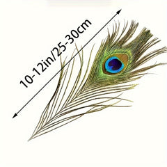 15pcs Peacock Eye Feathers 25-30-48 Cm Holiday Party Table Decorations