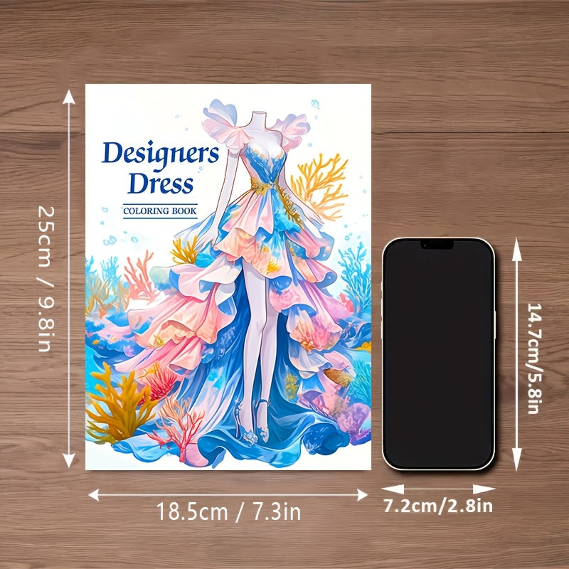 22 Page Adult Coloring Book - Stress Relief Gift for Holidays