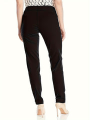 Women's Plus Solid Straight Leg Medium Stretch Skinny Trousers