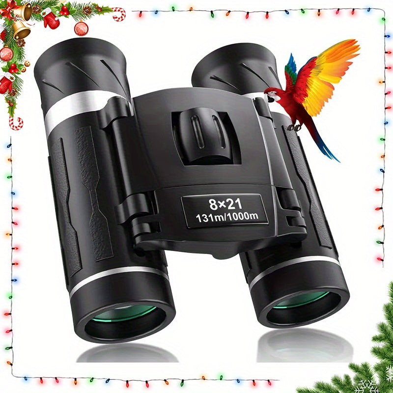 8x21 HD High Power Portable Binoculars for Adults Small Mini Folding Binoculars