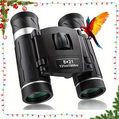 8x21 HD High Power Portable Binoculars for Adults Small Mini Folding Binoculars