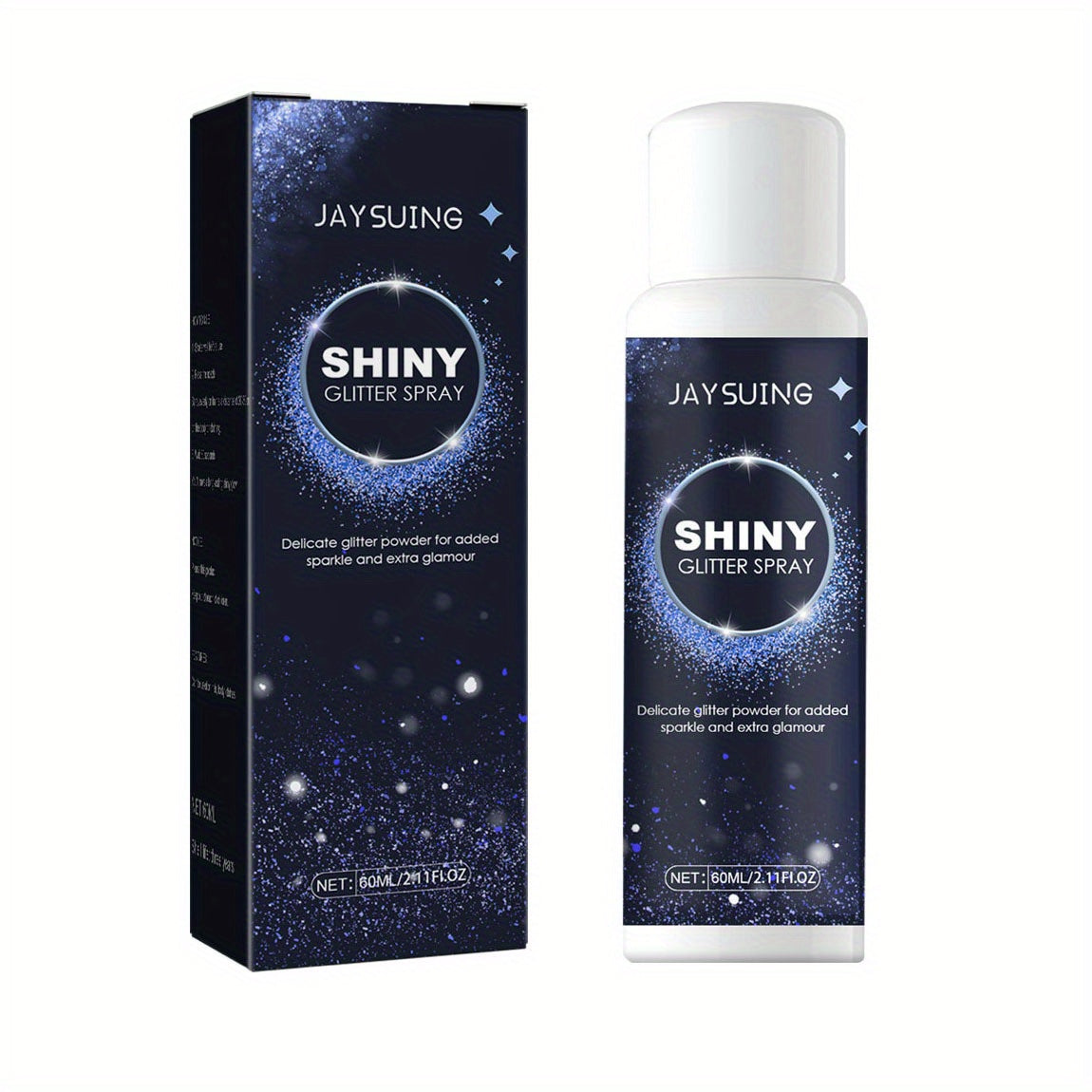 Shimmer Silver Glitter Hairspray for Party Brightening