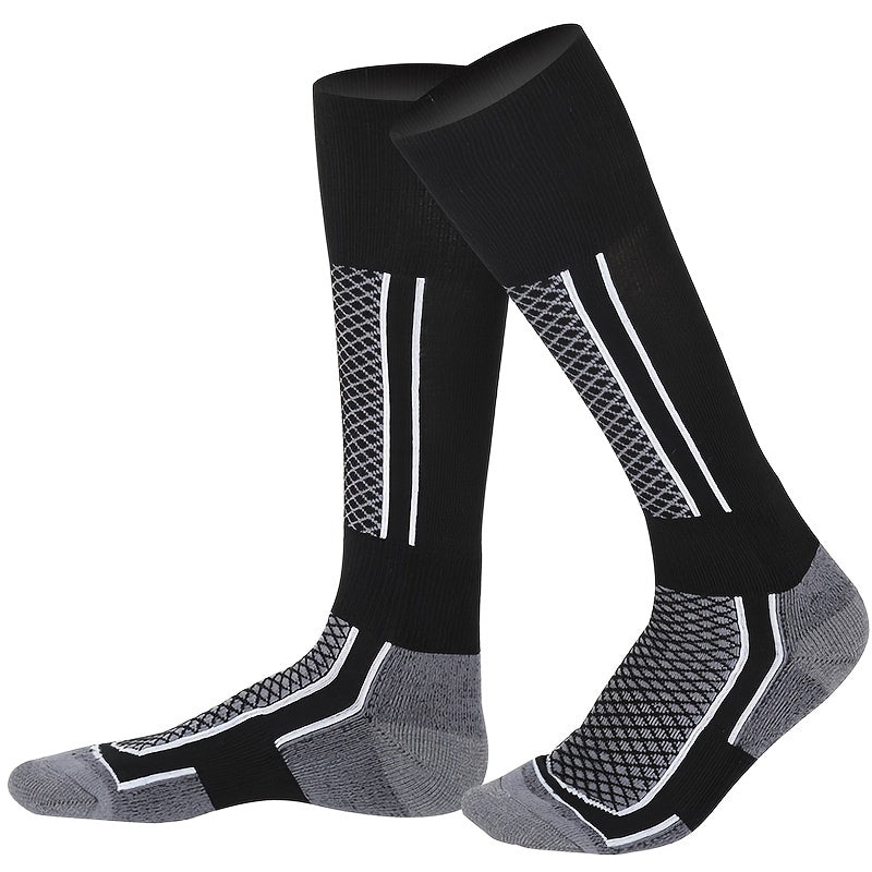 Heated Crew Boot Socks For Men Winter Warm Thermal Socks