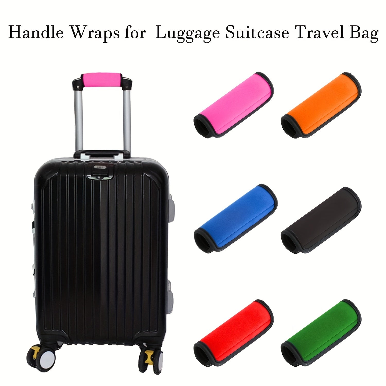 Comfort Soft Handle Covers for Suitcase Bright Luggage Handle Wraps