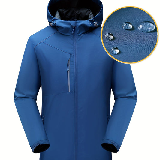 Men's Hooded Windbreaker Jacket for Autumn Winter