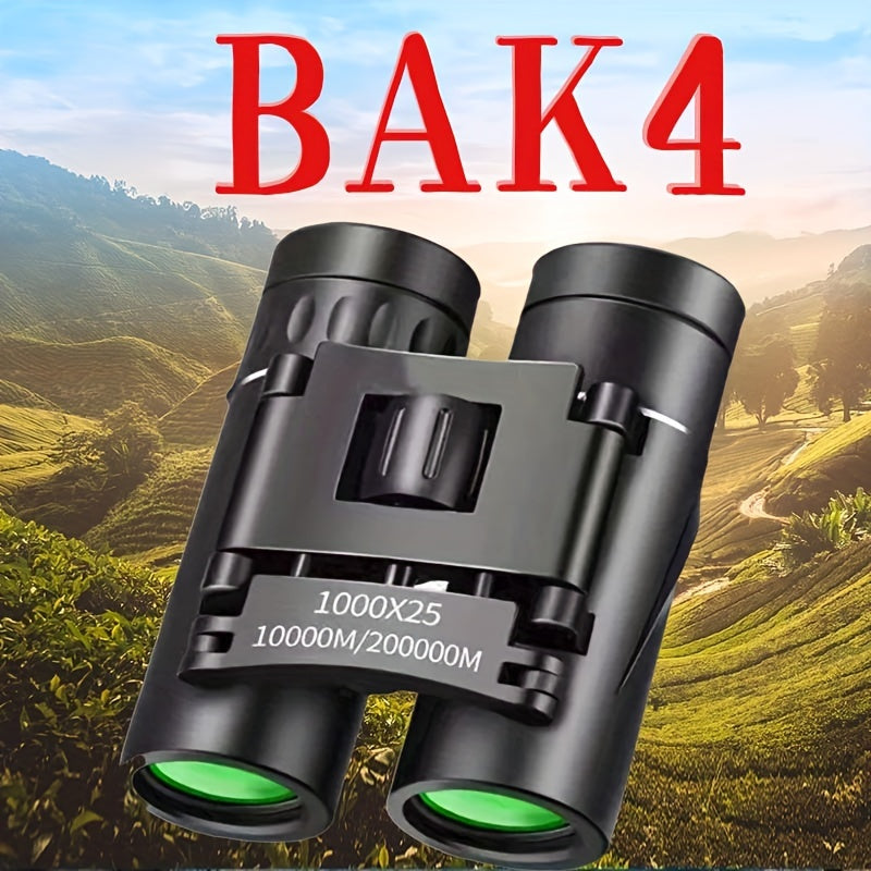 HD Portable Binoculars BAK4 Optics Folding Large Eyepiece Outdoor Camping