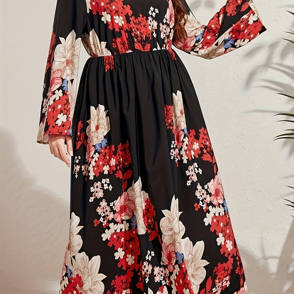  Women's Floral Print Maxi Dress