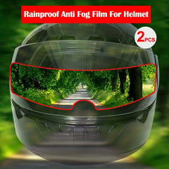 2pcs Motorcycle Helmet Rainproof Anti Fog Film Universal Full Frame Compatible